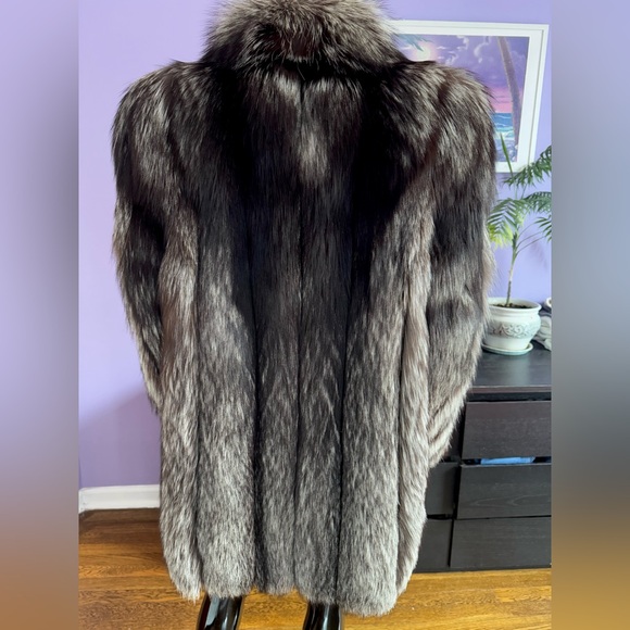 Frederick Gelb black silver fox fur coat - Picture 6 of 15